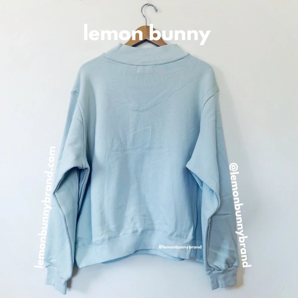 PARKE Heritage Bridal Varsity Mockneck Something Blue + White Size L/XL New NWT - Picture 4 of 14